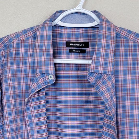 BUGATCHI Classic Fit Men's Long Sleeve Plaid Button Down Multi Color Size Large - Picture 11 of 13